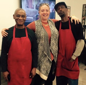 Veterans New Beginnings residents Dwayne Sanford, Philip Irving and myself serving Thanksgiving dinner.